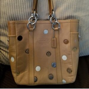 Coach Tan Leather Tote Bag